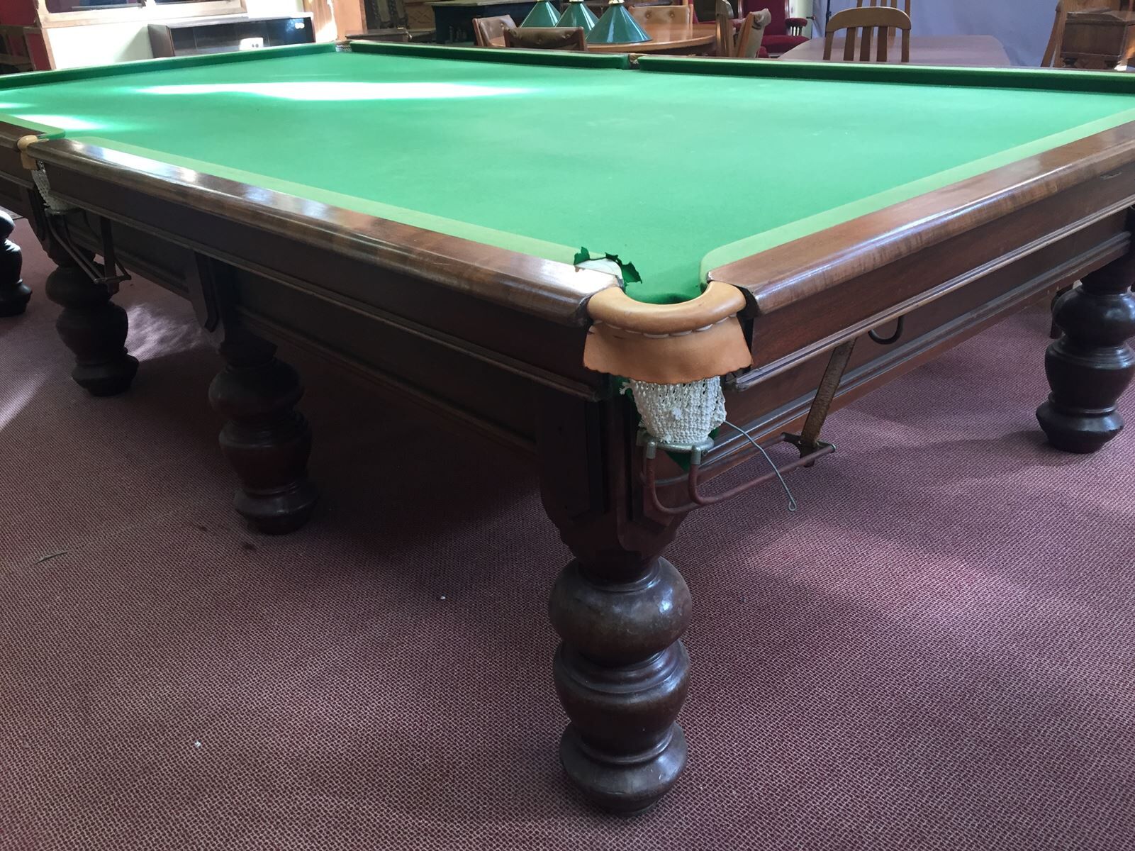 English billiards 8 Victorian of the nineteenth century removable feet