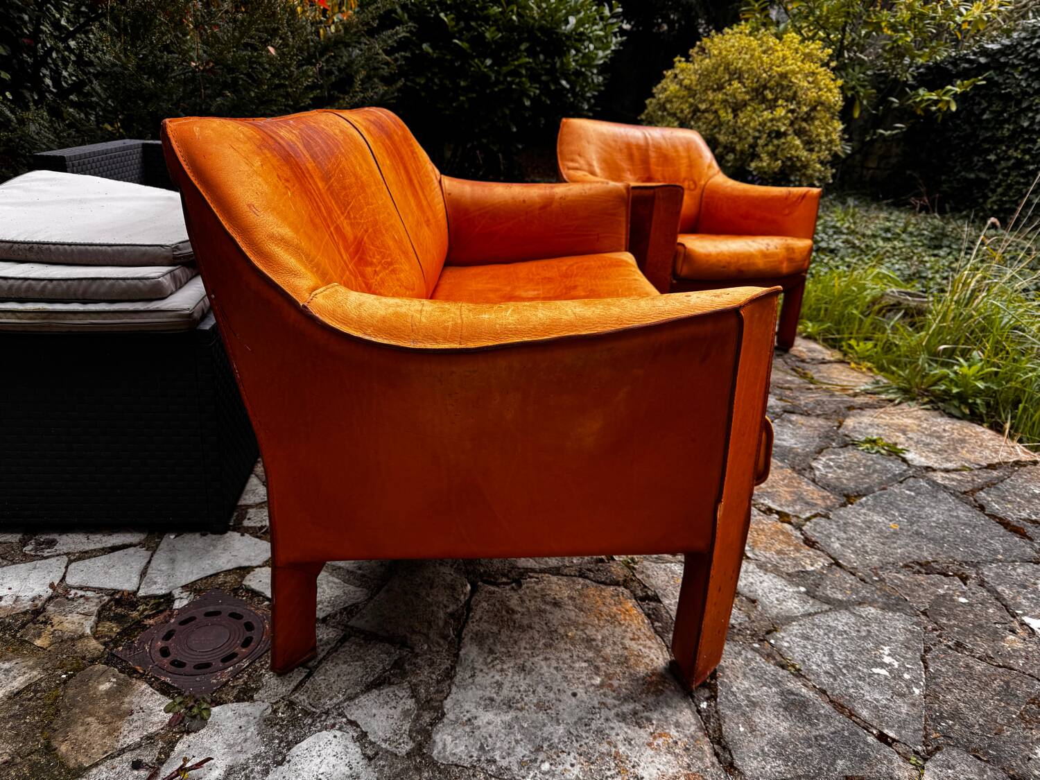 Canapé et fauteuil CAB415 de Mario Bellini pour Cassina