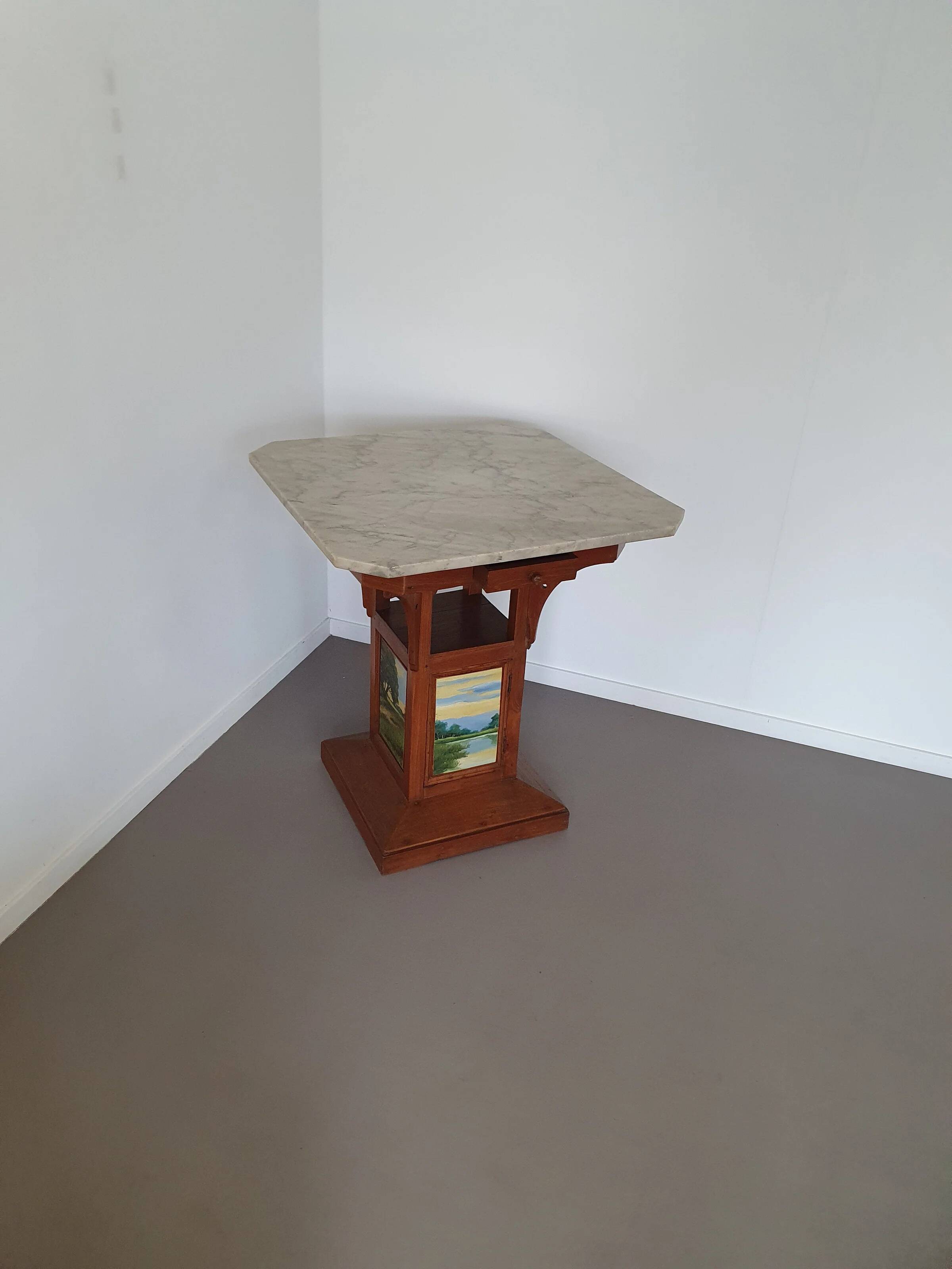 Indonesia table with marble top