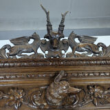 Renaissance style hunting cabinet in walnut