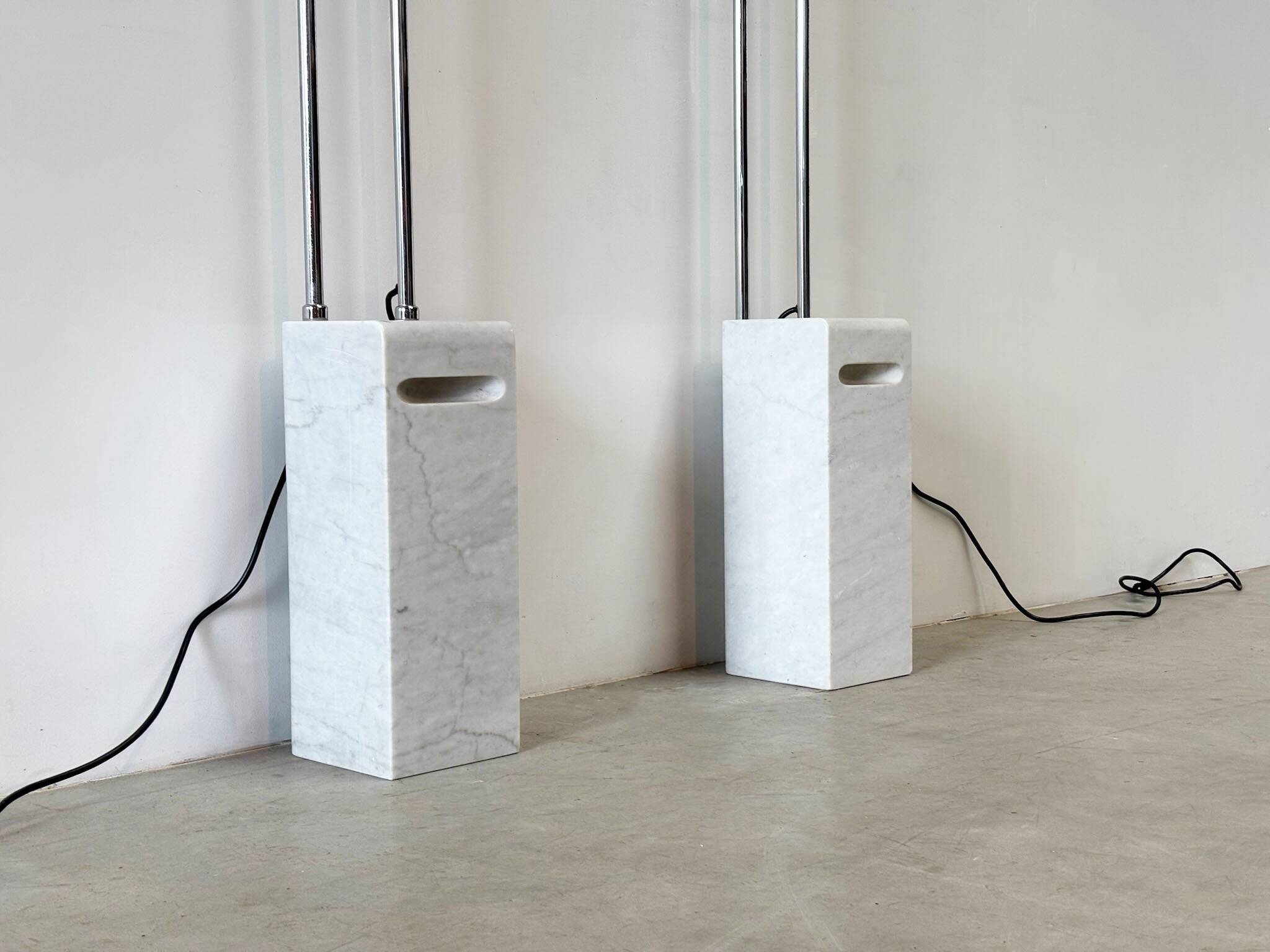 Pair of Skipper floor lamps by Bruno Gecchelin