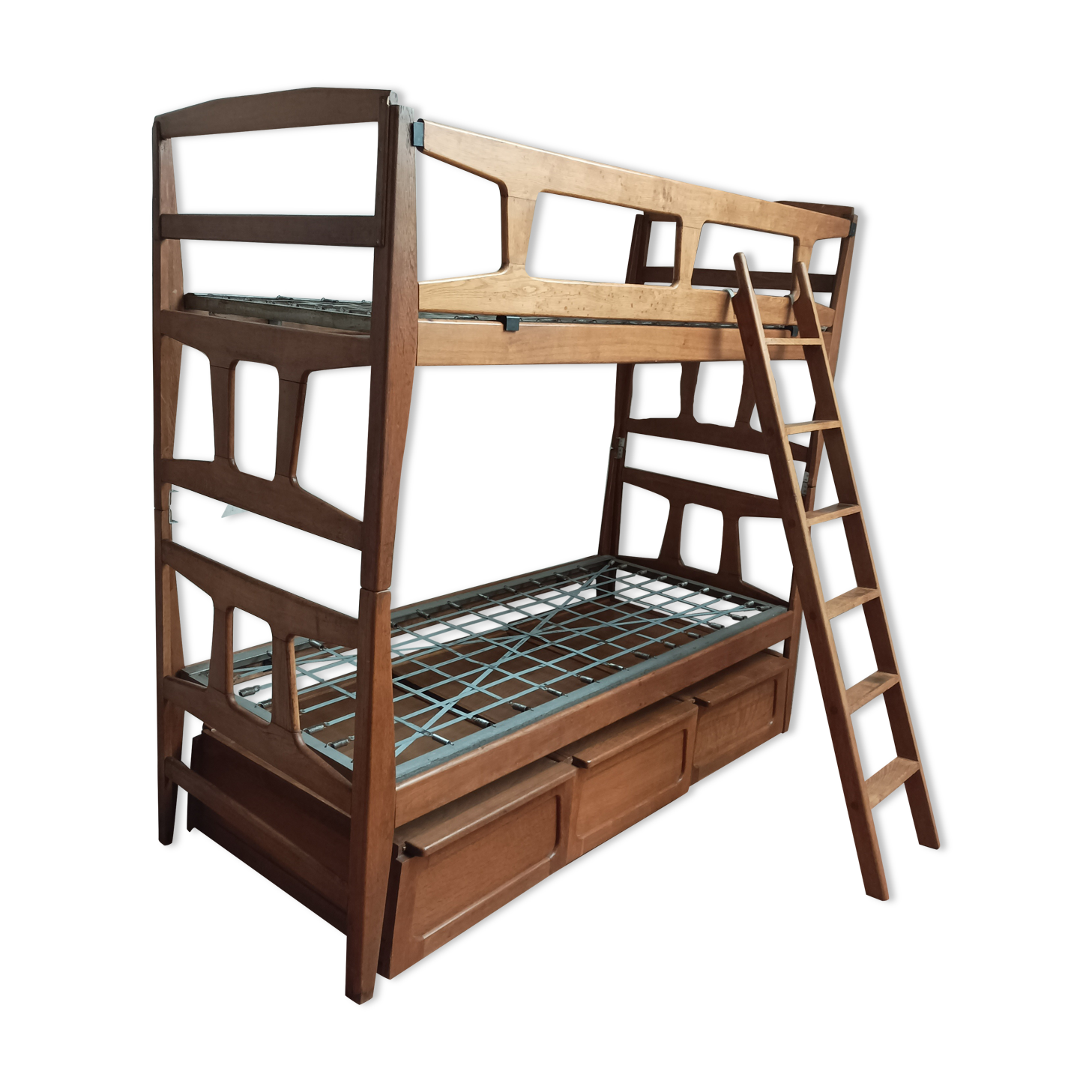 Stackable twin beds with storage chests