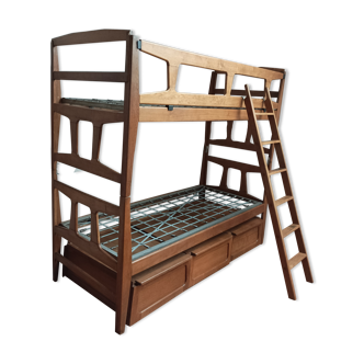 Stackable twin beds with storage chests