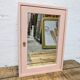 Small pink bathroom cabinet