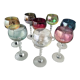 8 verres de différentes couleurs