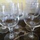 Lot of 7 engraved old glasses