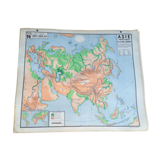School vintage map of Vidal Lablache