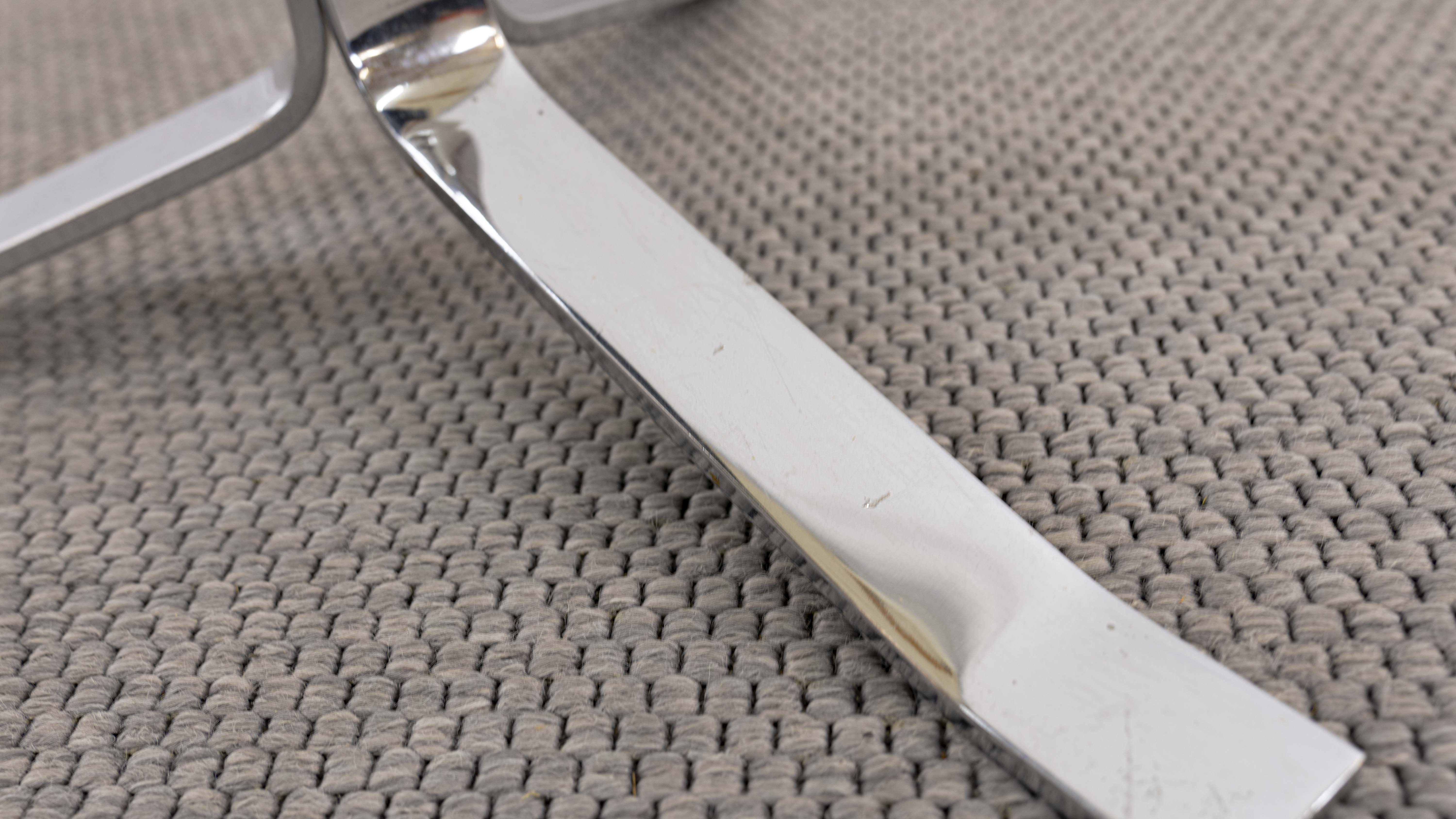 Vintage stool or side table in birch and steel