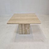 Italian coffee table in travertine, 1980s
