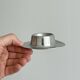 Set of 6 brushed stainless steel egg cups