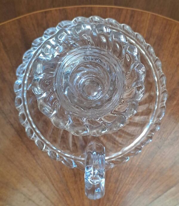 Bougeoir à main en cristal de Baccarat modèle Bambous Tors