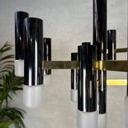 Vintage design 'hexagon' black & gold chandelier – Boulanger