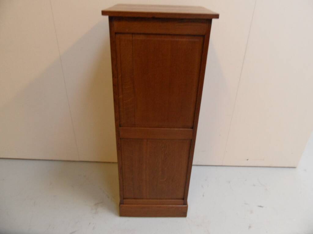 Antique oak filing cabinet with roller shutter