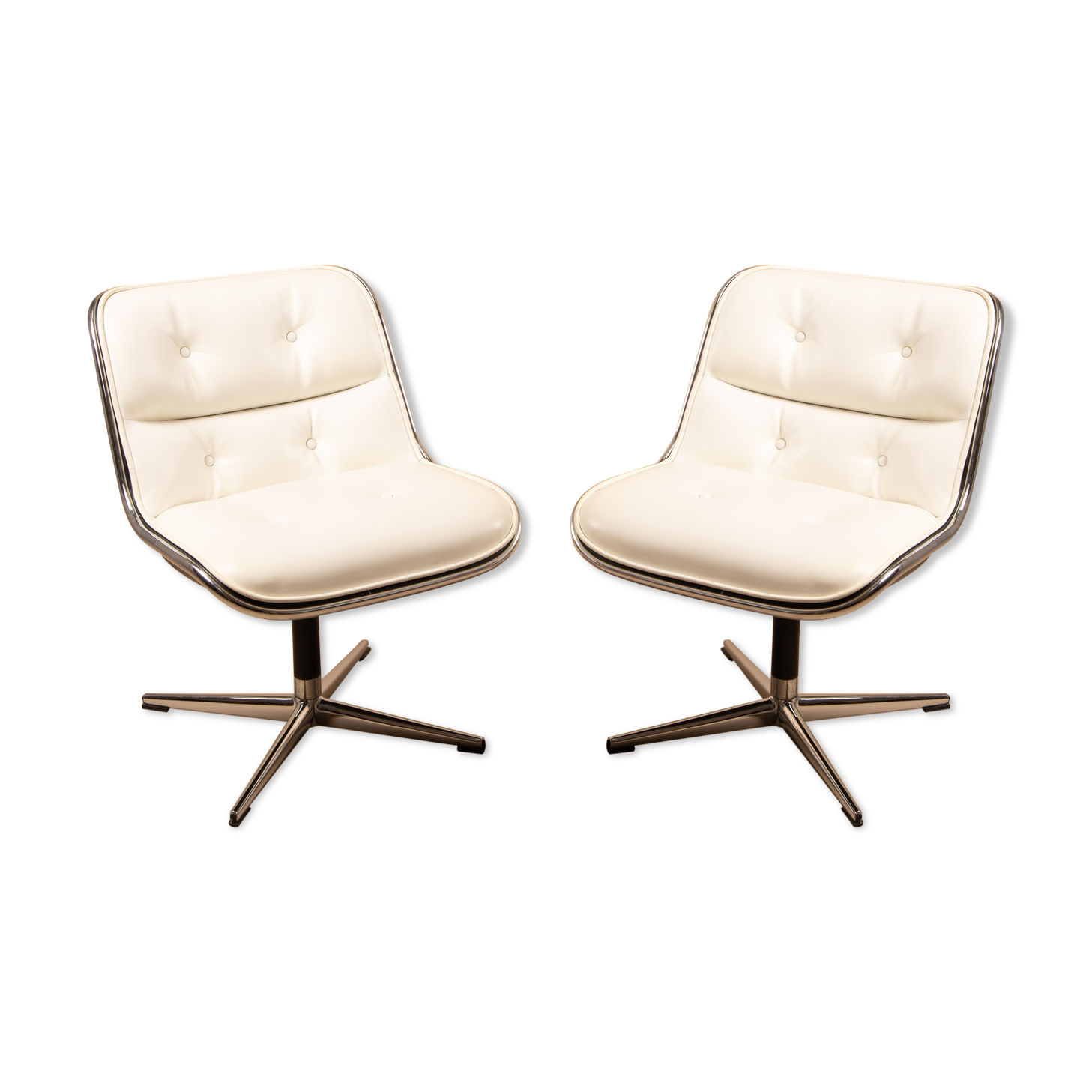Pair of chairs by Charles Pollock, knoll 60