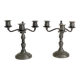 Paire de chandeliers en étain