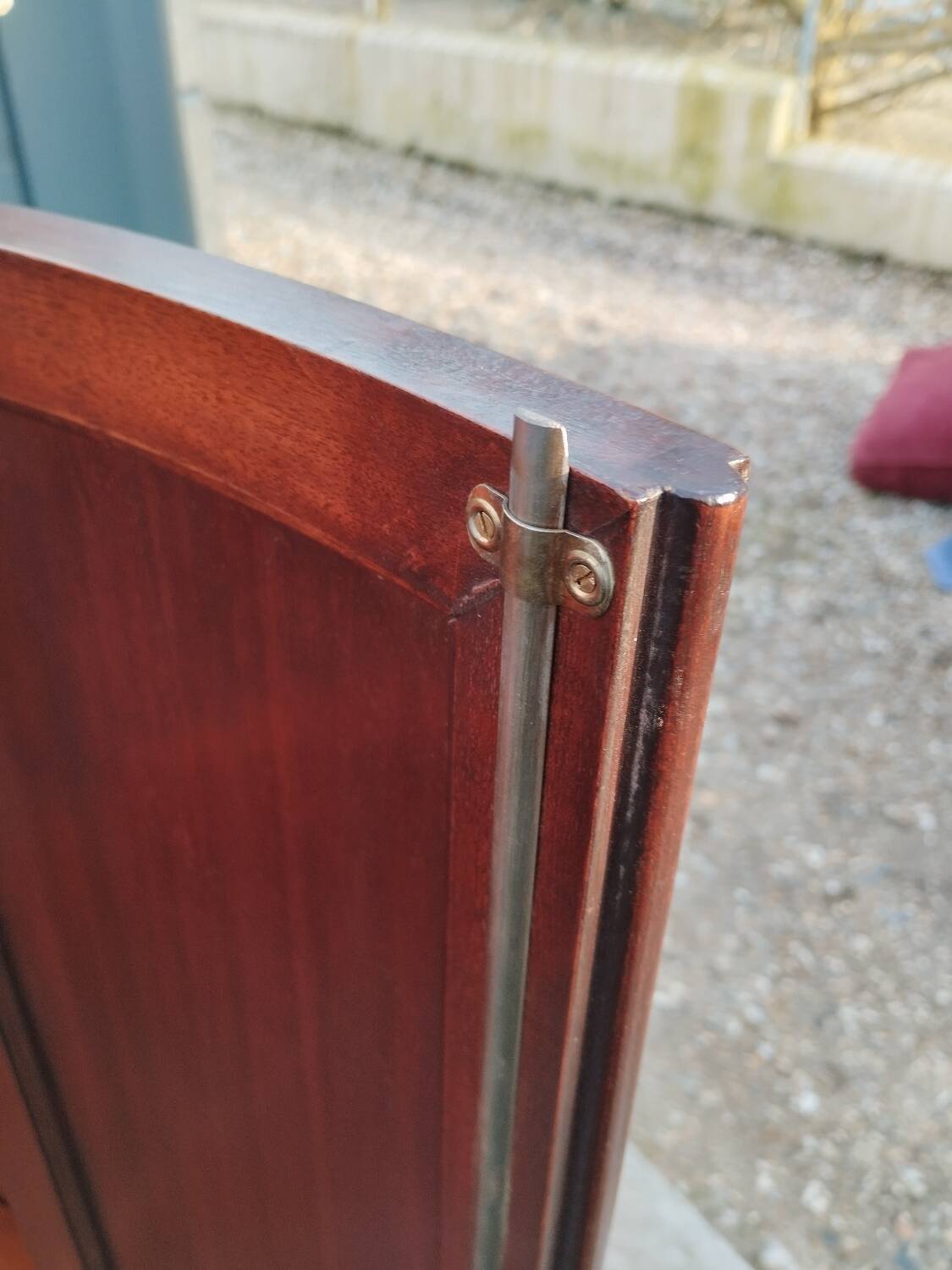 Antique Louis XVI style corner unit with marble top