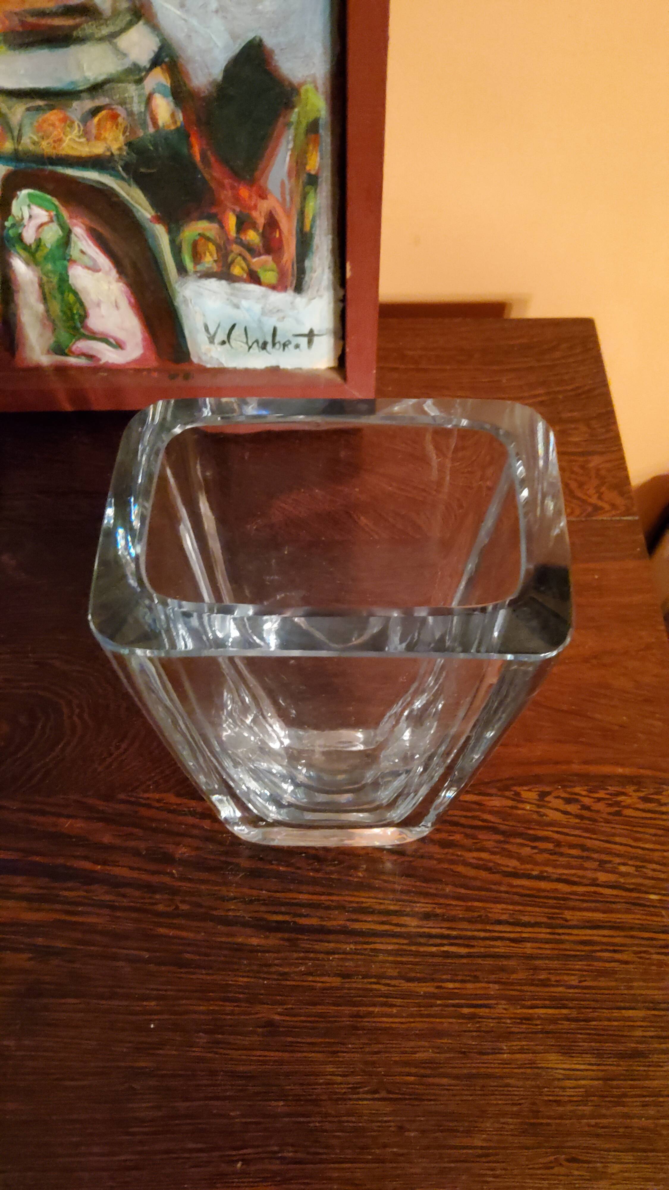 Scandinavian crystal vase from the 50s