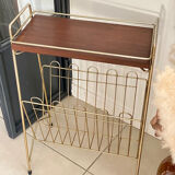 Vintage brass magazine table