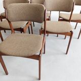 Set of 6 'Model 49' Dining Chairs by Erik Buck for Oddense Maskinsnedkeri 1960's