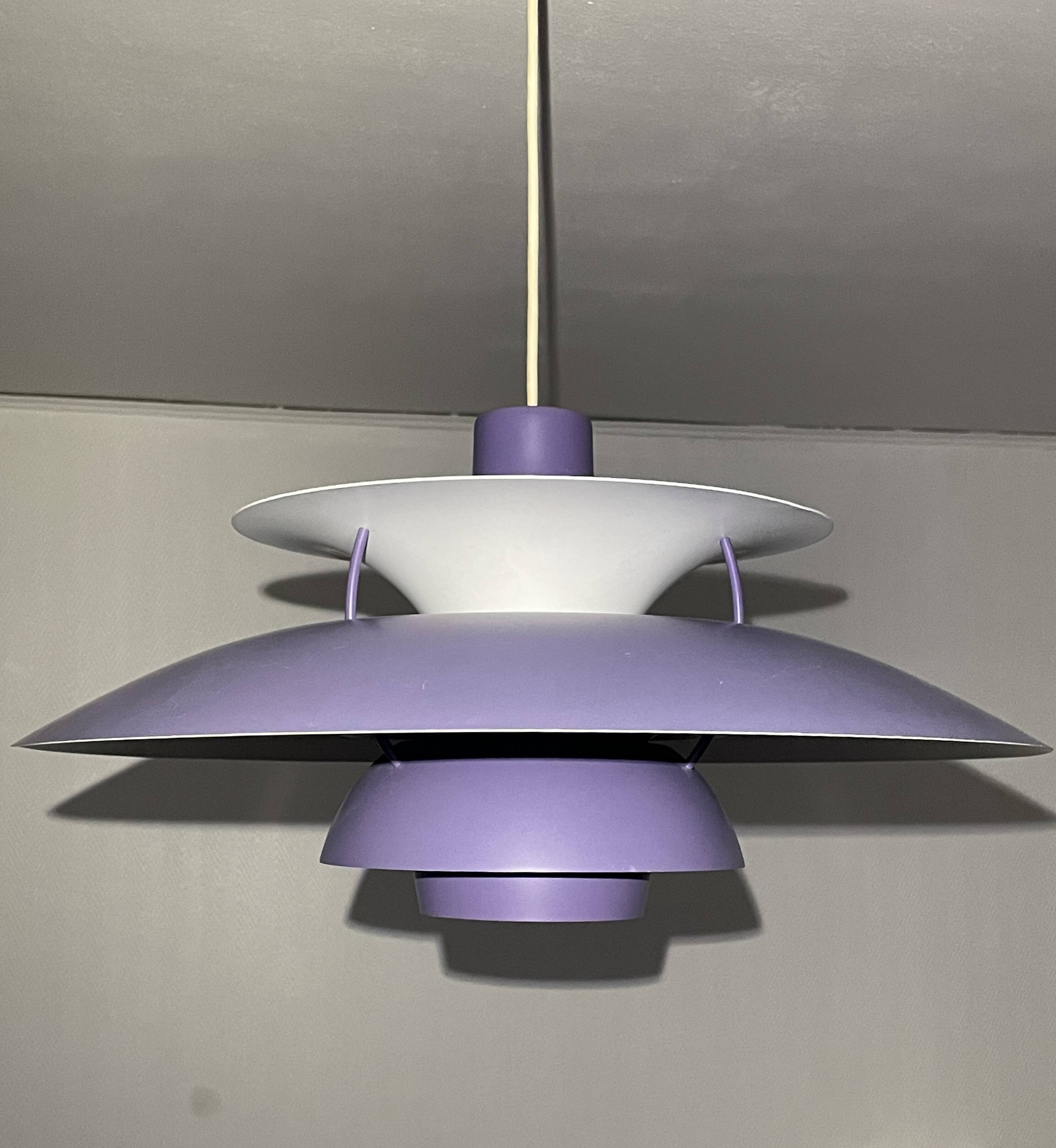 Ph5 Purple Pendant Lamp by Poul Henningsen for Louis Poulsen Denmark