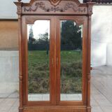 Louis XVI two-door walnut wardrobe