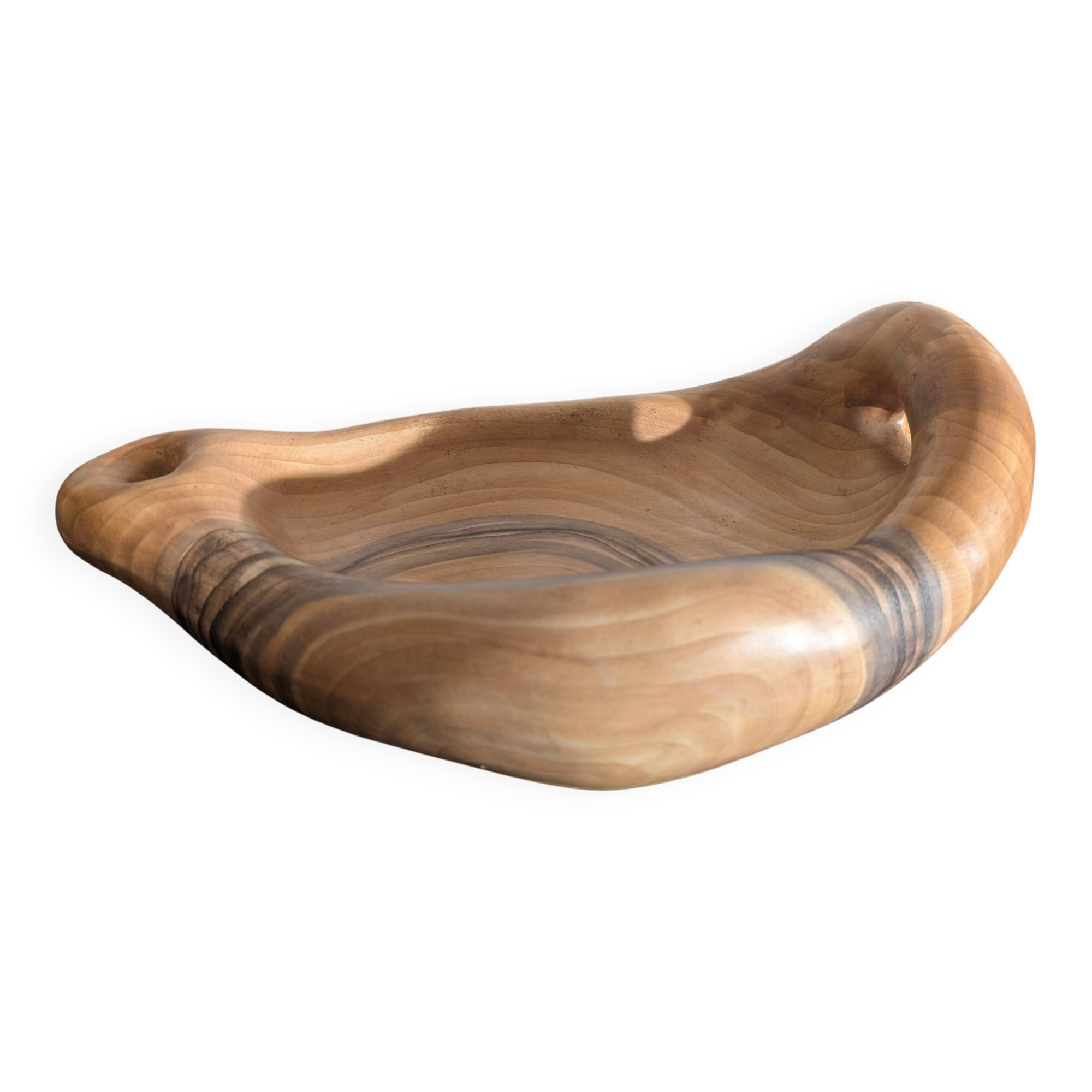 bol en céramique "Faux Bois" de Grandjean Jourdan, Vallauris, France, année