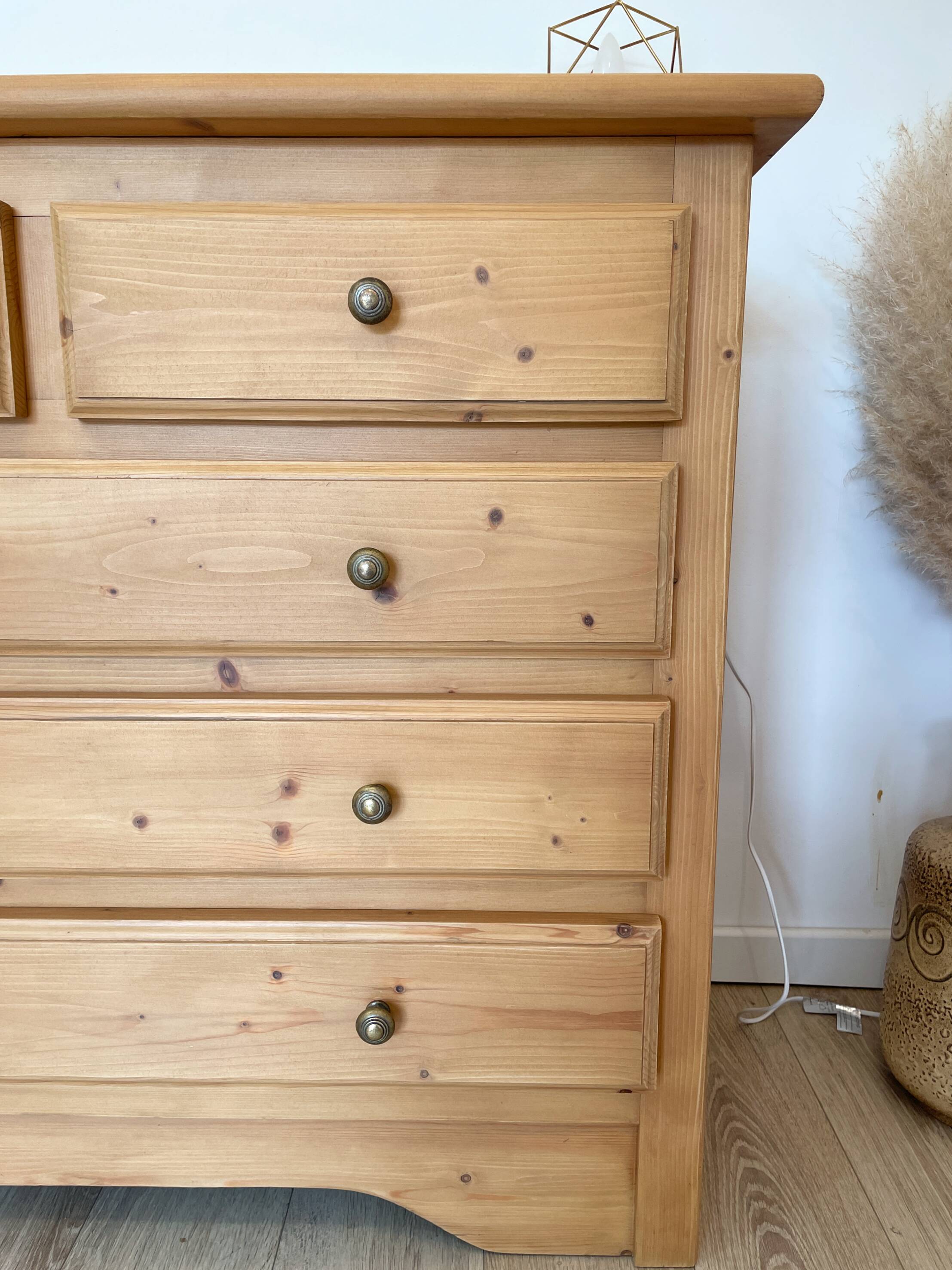 Commode en pin massif - esprit campagne chic