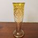 Antique legras vase in yellow glass with golden floral decoration – art nouveau