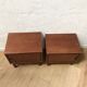 2 vintage bedside tables