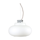 Suspension Vintage Chrome & Opaline, années 1980