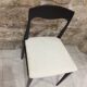 Scandinavian chair reupholstered in boucle fabric