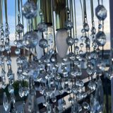 Vintage Italian Cascade 3-Light Chandelier with Tassels