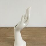 Vase soliflore hand white ring