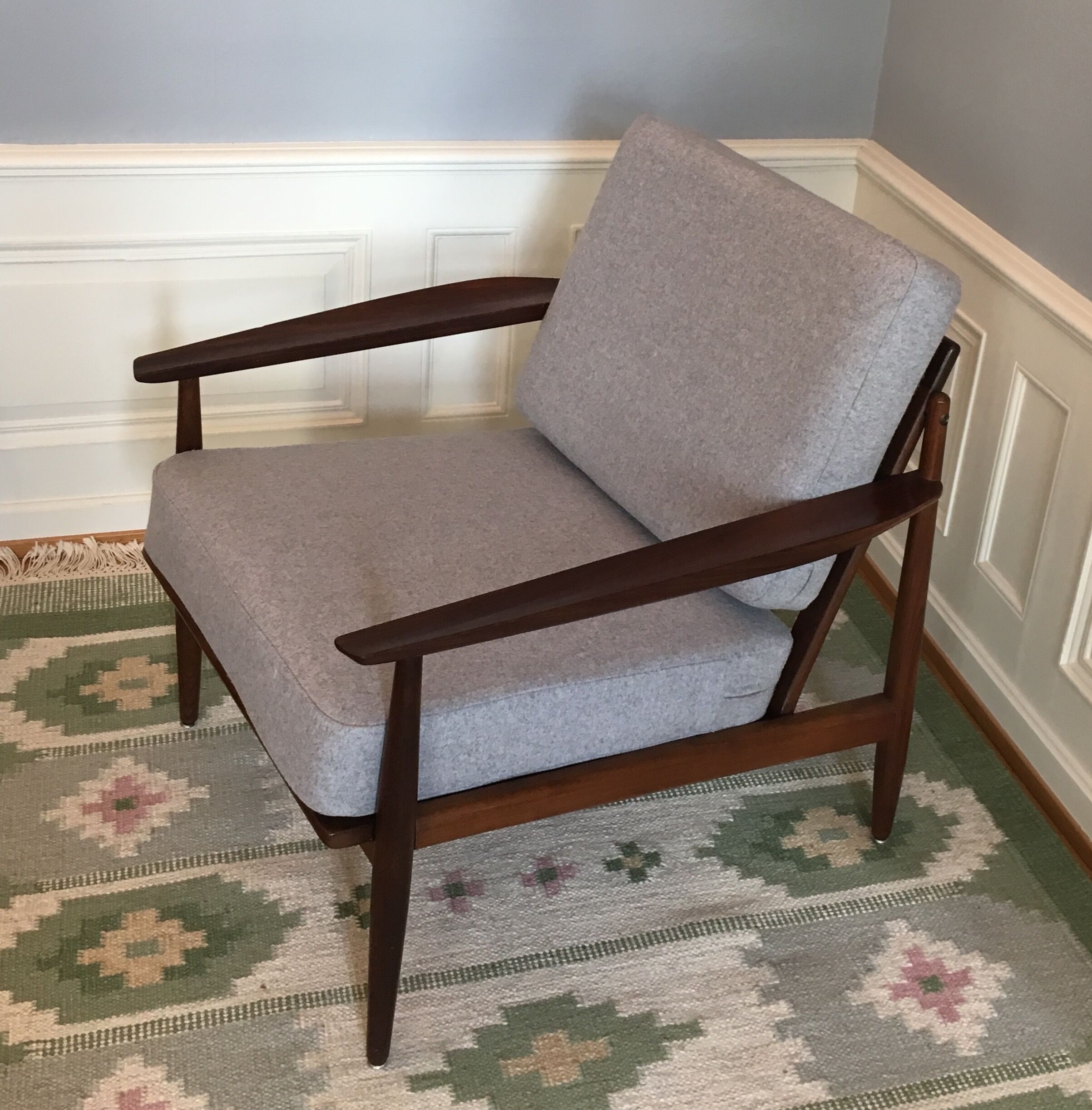 Danish midcentury teak easy chair by Arne Vodder