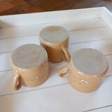 Set of 3 old stoneware cups