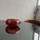 Vintage Murano glass bowl, Coffee table accent , Bookcase, vibrant deep orange