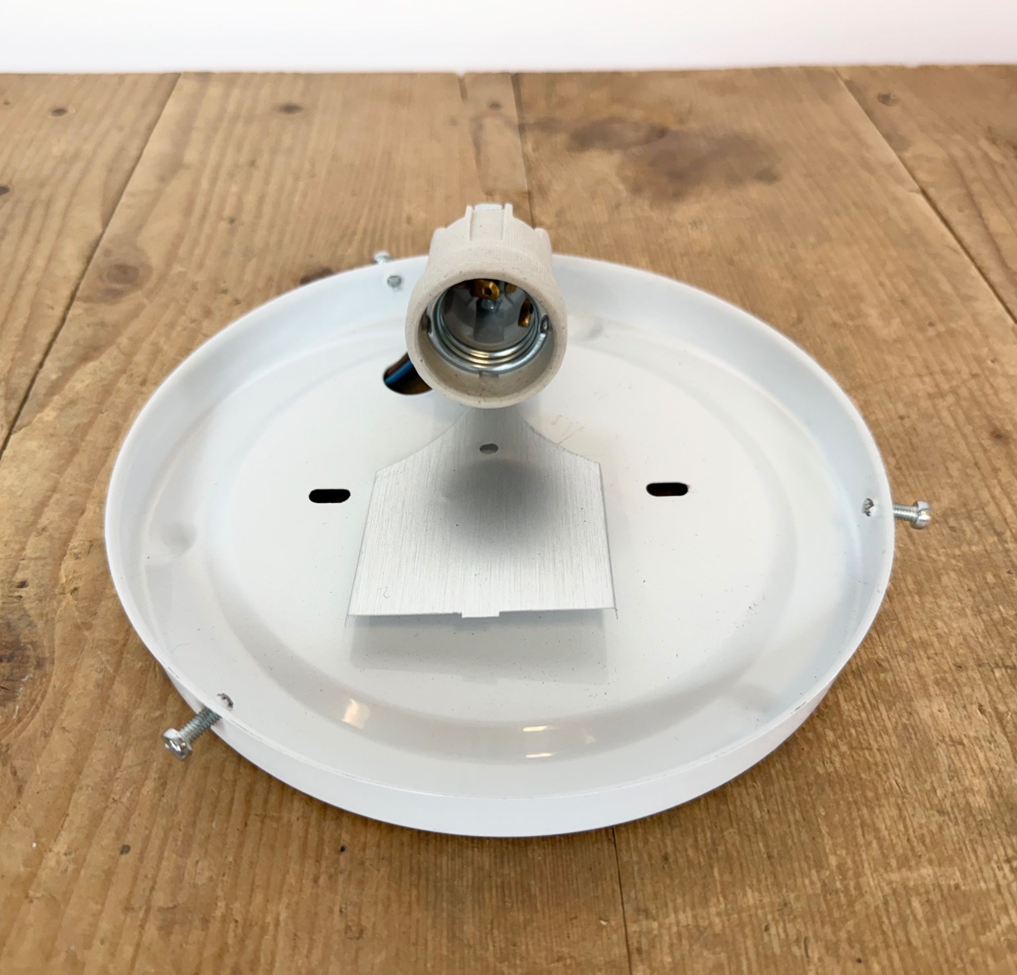 Vintage Glass Wall or Ceiling Light, 1970s