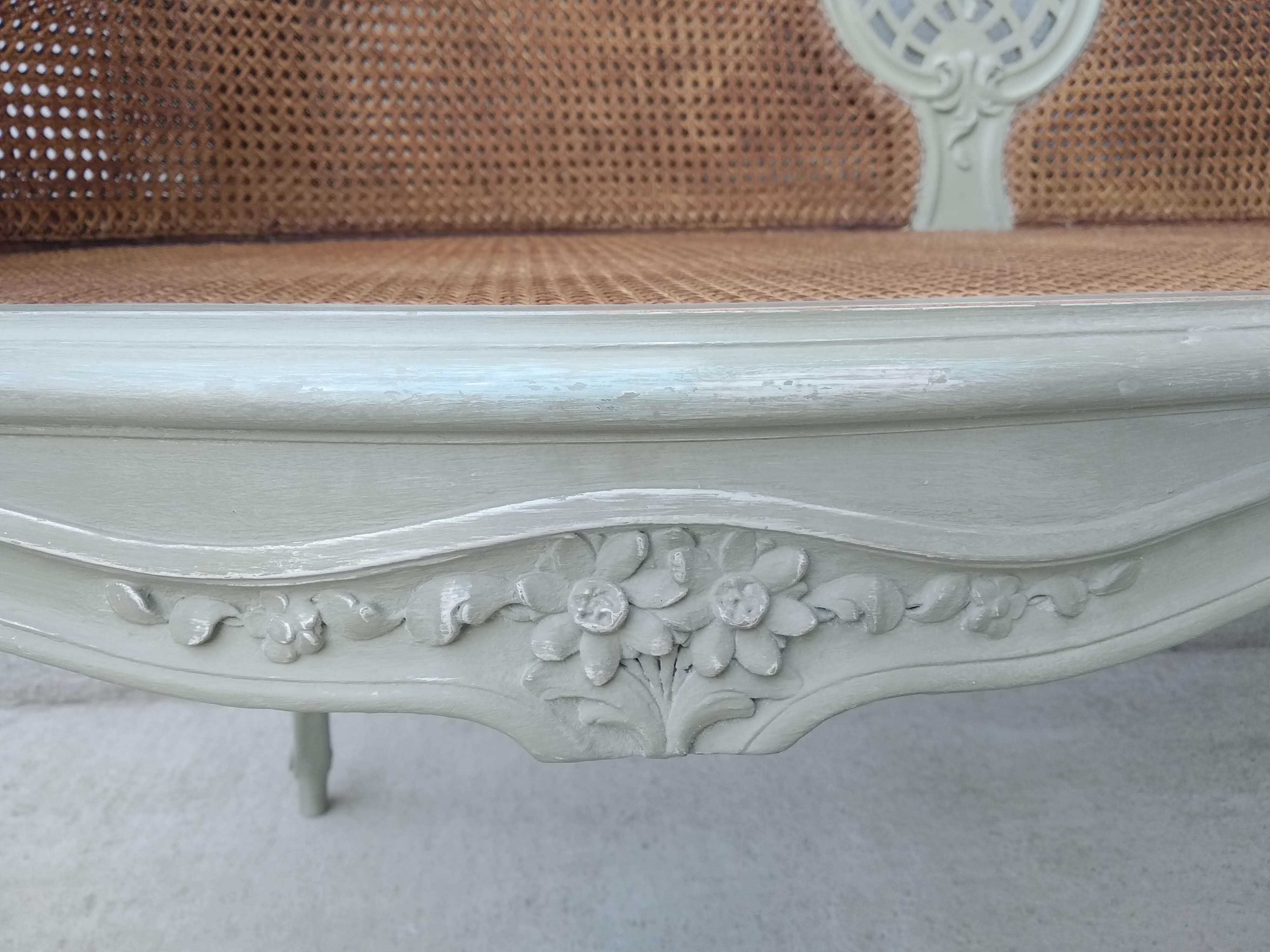 Salon Louis XV with double patinated cannage