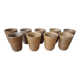 Série de 9 gobelets Digoin en grés.
