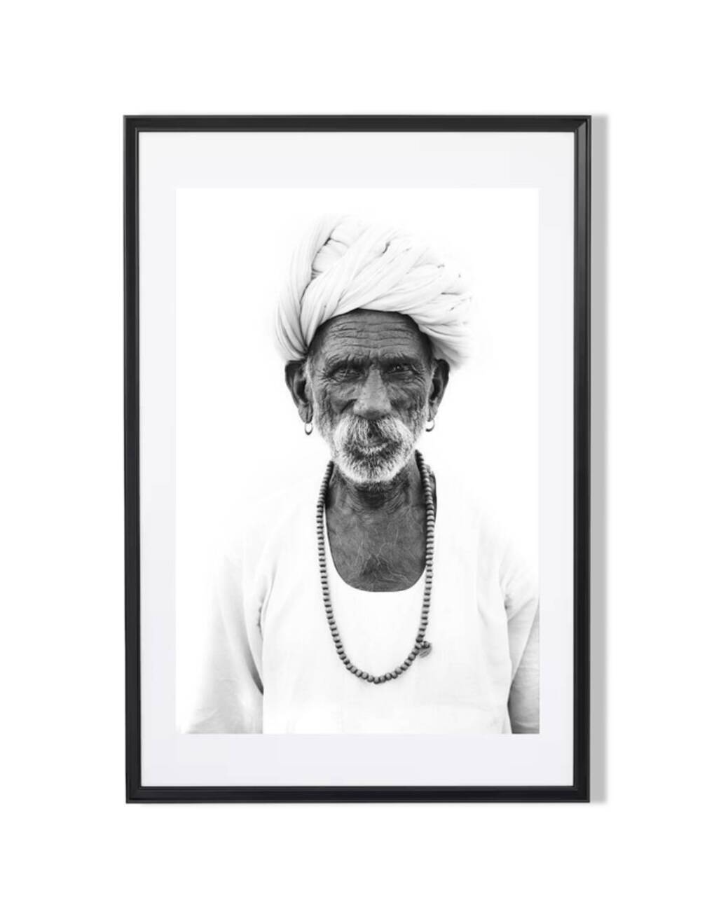 Black and white photograph of a tribe in Rajasthan