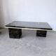 "Rizzo" lacquered and brass coffee-bar table from the 1970s.