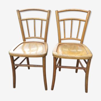 Paire de chaises de bistrot