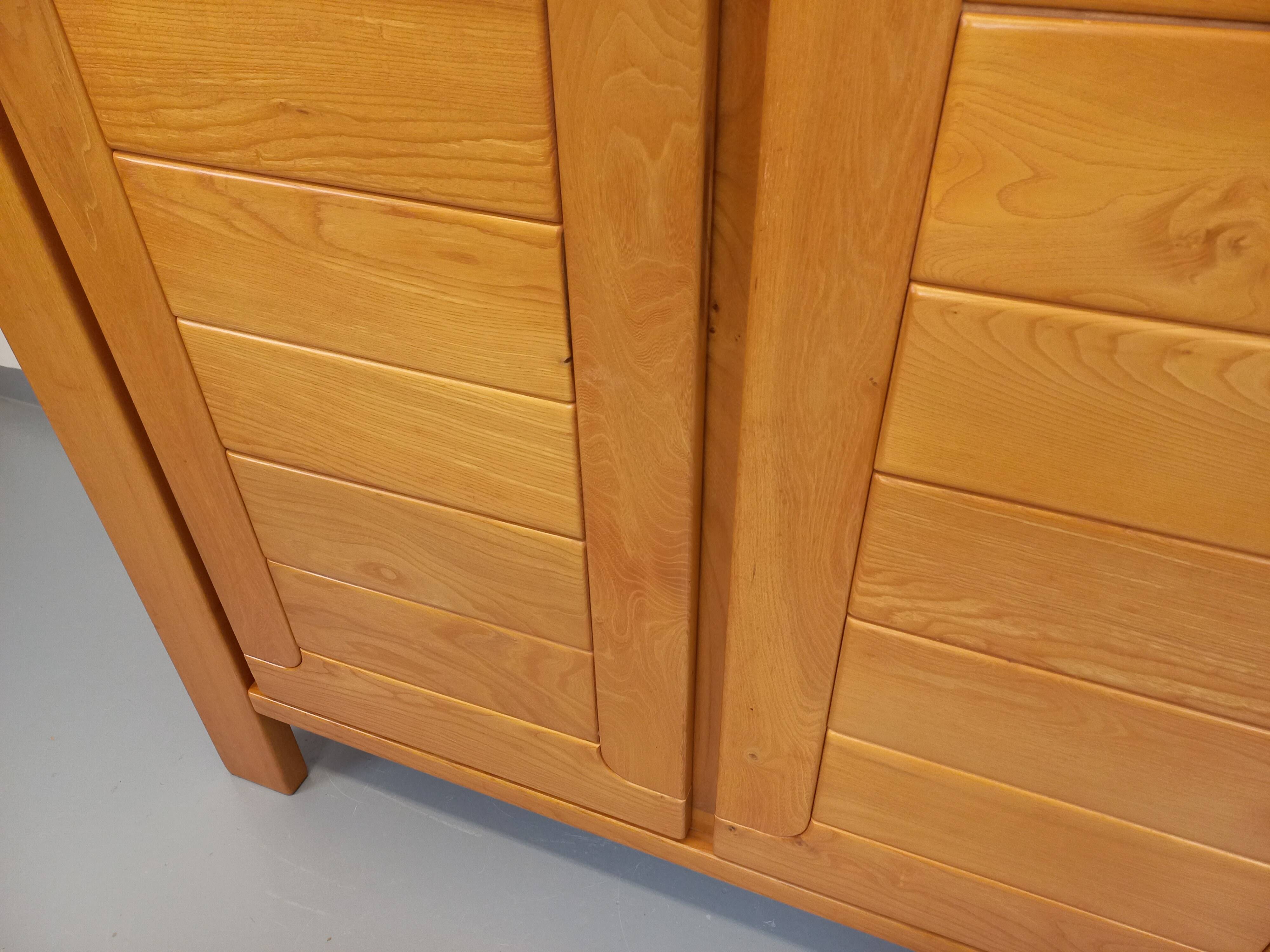 Vintage Maison Regain elm wardrobe from the 70s and 80s