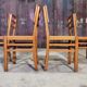 Set de 4 chaises paille de Pierre Cruège