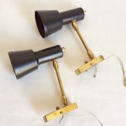 Pair of aluminor wall light France 50s/60s
