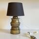 Chic brass lamp and vintage fabric