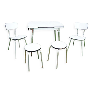 Ancienne table & 4 sièges - formica