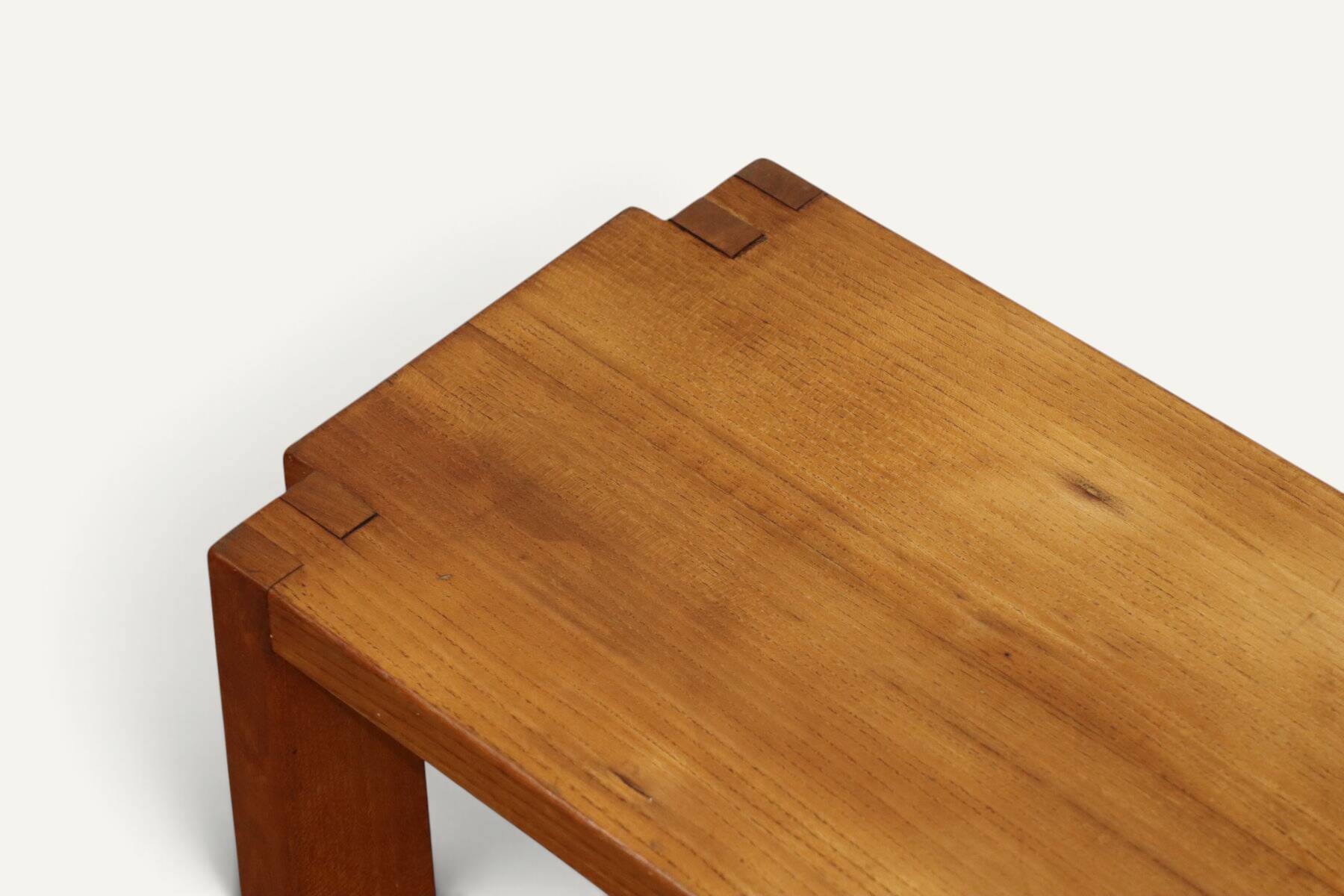 S09 bench in solid oak by Pierre Chapo – 1970s