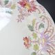 Short antique Longchamp stand with polychrome daisies in earthenware.