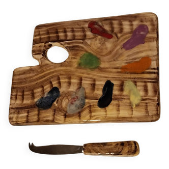 Arcem Mediterranean cheese or aperitif board and ceramic knife